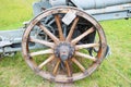 Wheel of a world war cannon Royalty Free Stock Photo