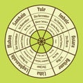 Wheel of the year poster. Wiccan annual cycle Royalty Free Stock Photo