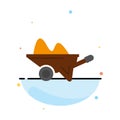 Wheelbarrow, Barrow, Farm, Garden, Gardening, Tools Abstract Flat Color Icon Template