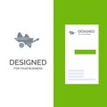 Wheelbarrow, Barrow, Farm, Garden, Gardening, Tools Grey Logo Design and Business Card Template