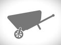 Wheelbarrow cart icon