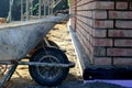 Wheelbarrow on construction