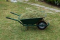 Wheelbarrow cut grass lawn Royalty Free Stock Photo