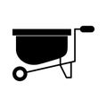 Wheelbarrow farm isolated icon