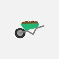Wheelbarrow Icon. Construction Concept. - Vector Royalty Free Stock Photo