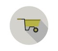 Wheelbarrow icon illustrated in vector on white background Royalty Free Stock Photo