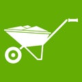 Wheelbarrow icon green