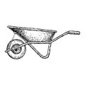 Wheelbarrow isolated sketch