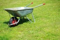 Wheelbarrow on the lawn