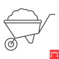 Wheelbarrow line icon