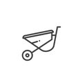 Wheelbarrow line icon