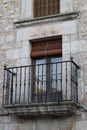 Old metal and stone balcony