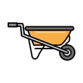 Wheelbarrow tool repair maintenance and construction equipment line and fill