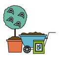 tools decoration gardening flat design