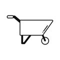 Wheelbarrow  Vector Icon which can easily modify or edit Royalty Free Stock Photo