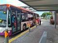 Wheelchair accessible bus