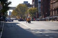 Wheelchair athlete racing at the NYC Marathon
