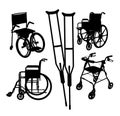 Wheelchair Black Silhouettes