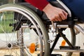 Wheelchair breaks Royalty Free Stock Photo