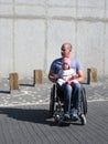 Wheelchair Dad and Daughter Royalty Free Stock Photo