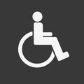 Wheelchair disabled icon, vector illustration isolated, vector art