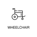 Wheelchair flat icon or logo for web design