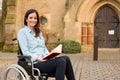 Wheelchair girl Royalty Free Stock Photo