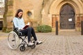 Wheelchair girl Royalty Free Stock Photo