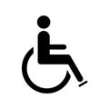 Wheelchair handicap icon flat vector illustration design Royalty Free Stock Photo