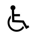 Wheelchair handicap icon flat vector illustration design Royalty Free Stock Photo