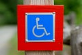 Wheelchair handicap sign disabled blue symbol