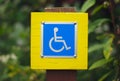 Wheelchair handicap sign disabled blue symbol