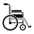 Wheelchair Icon: Black and White Vector Royalty Free Stock Photo