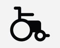 Wheelchair Icon Disabled Disable Disability Wheel Chair Medical Handicap Aid Hospital Care Black White Graphic Clipart Artwork