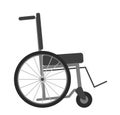 Wheelchair isolated on white background vector illustration. Transportation chair