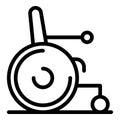 Wheelchair for military icon, outline style