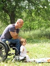 Wheelchair Picnic Royalty Free Stock Photo