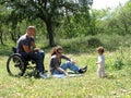 Wheelchair Picnic Royalty Free Stock Photo