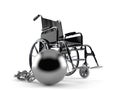 Wheelchair with prison ball