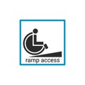 Wheelchair ramp access Icon