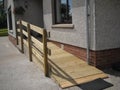 Wheelchair Ramp fitted to front of home Royalty Free Stock Photo