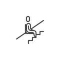Wheelchair ramp line icon