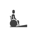 Wheelchair ramp up vector icon