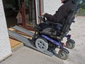 Wheelchair Ramp fitted to front of home Royalty Free Stock Photo