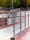 Wheelchair ramps with steel handrails
