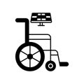 Wheelchair with solar Vector Icon which can easily modify or edit. Royalty Free Stock Photo