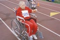 Wheelchair Special Olympics athlete