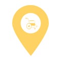 Wheelchair store location map pin pointer icon. Element of map point for mobile concept and web apps. Icon for website design and Royalty Free Stock Photo