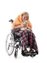 wheelchair in studio Royalty Free Stock Photo