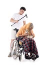 wheelchair in studio Royalty Free Stock Photo